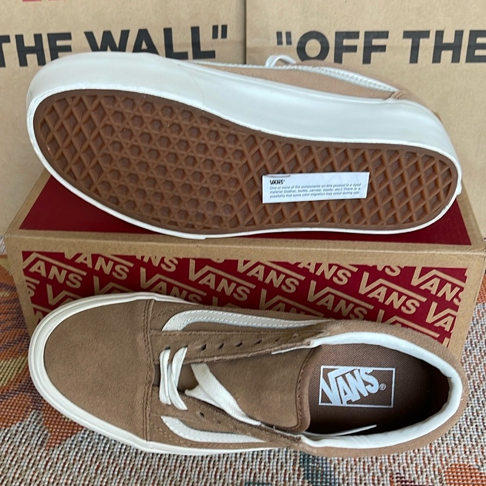Vans Platform Sneakers Tan and White - Picture 13 of 16